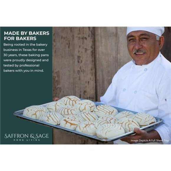 Cookie Sheet Pan - 2 Pack Aluminum Half Sheet Baking Pang - 13x18 Baking Sheet - Picture 2 of 6